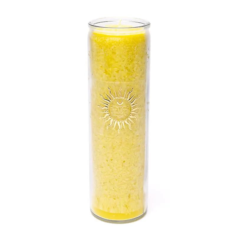 Kerze Stearin Sonne gelb