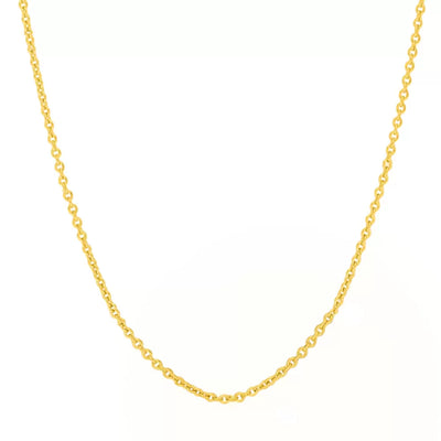 Gliederhalskette gold 80 cm | 925 Sterlingsilber vergoldet LEAF
