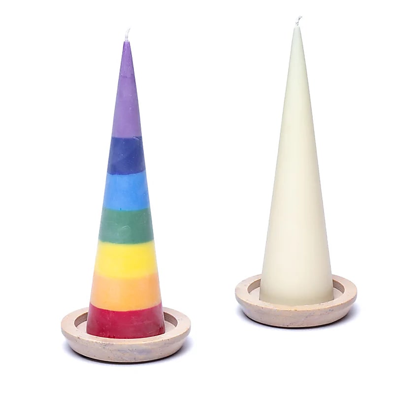 Untersetzer | Kerzenständer rund beige Speckstein - Dianas Klosterlädchen