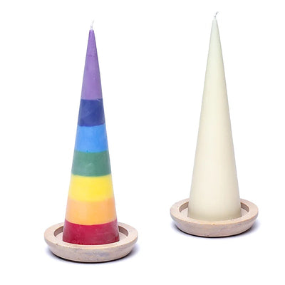 Untersetzer | Kerzenständer rund beige Speckstein - Dianas Klosterlädchen