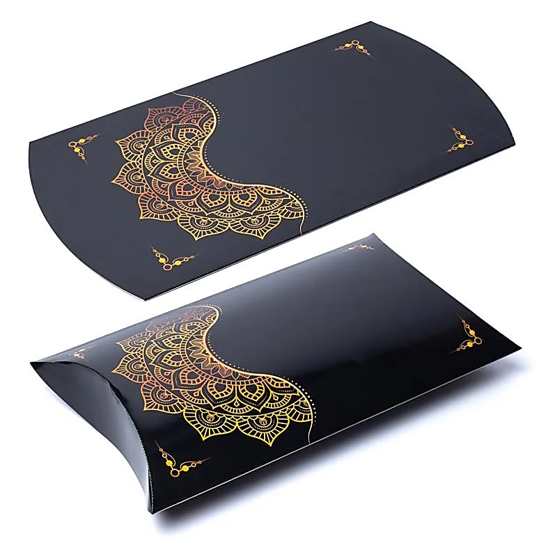 Kissenbox XL schwarz gold Mandalablüte