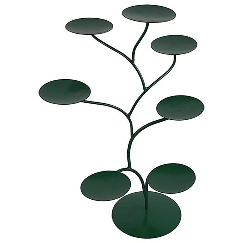Chakra Lotus Display grün für 7 Lotus Teelichthalter