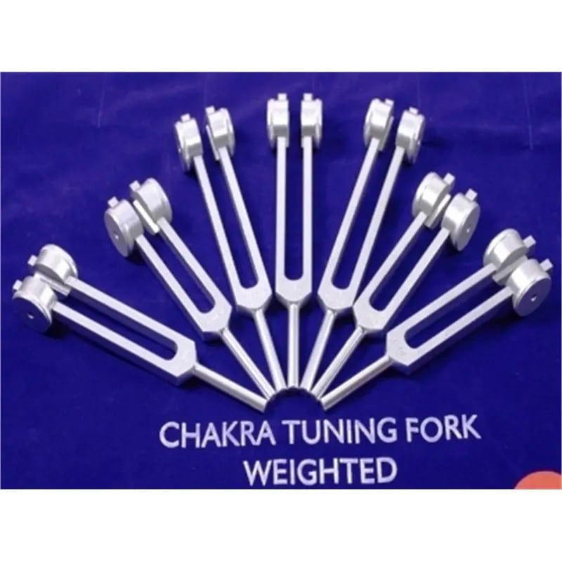 Stimmgabel Set Chakra silberfarbig