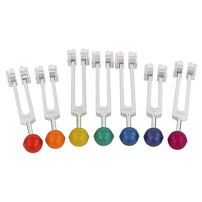 Stimmgabel Set Chakra silberfarbig