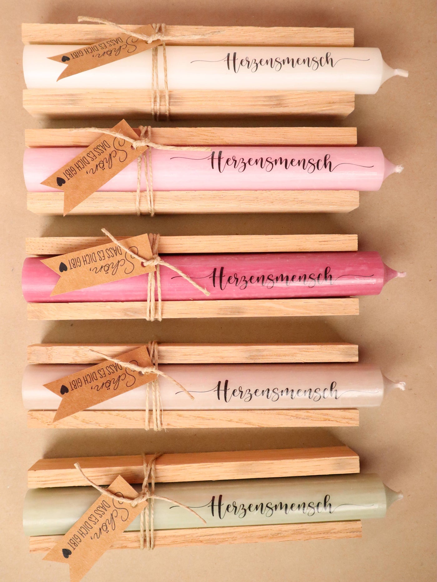"Herzensmensch" Kerzengeschenk - Dianas Klosterlädchen