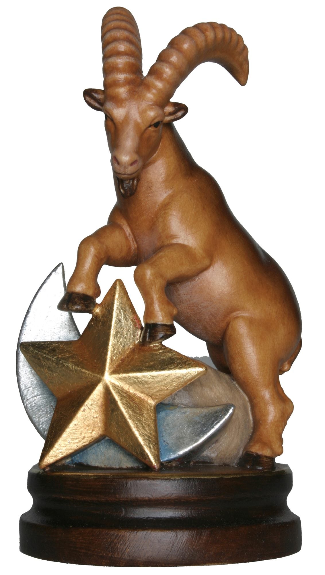 Sternzeichen Steinbock 12 cm Holzschnitzerei