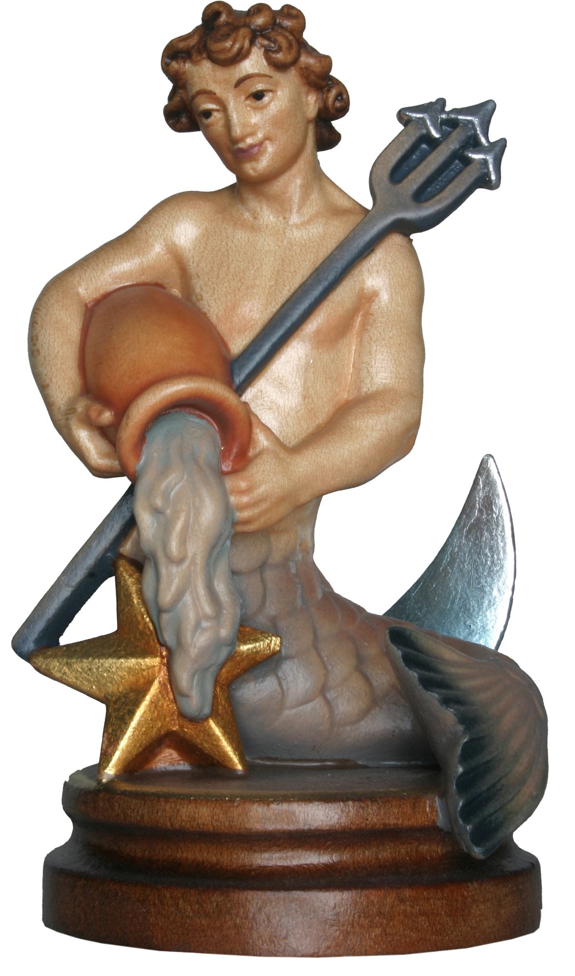 Sternzeichen Wassermann 12 cm Holzschnitzerei