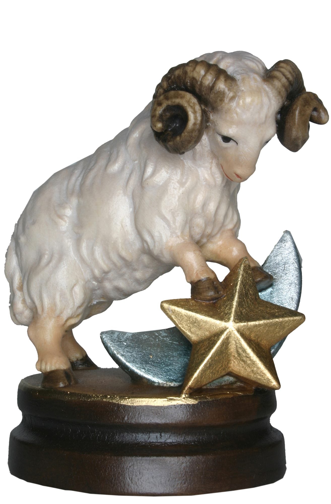 Sternzeichen Widder 12 cm Holzschnitzerei