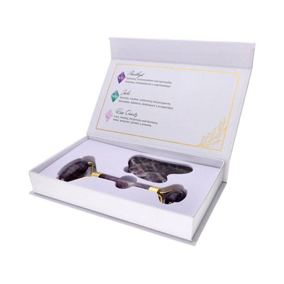 Gua Sha-Massage Set und Amethyst - Dianas Klosterlädchen