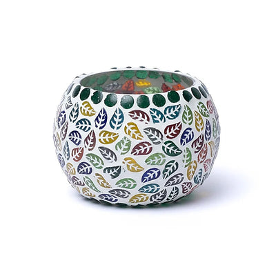 Mosaik Teelichthalter Blätter