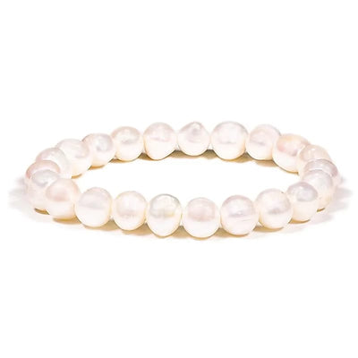 Armband mit weißen Potato-Süsswasserperlen