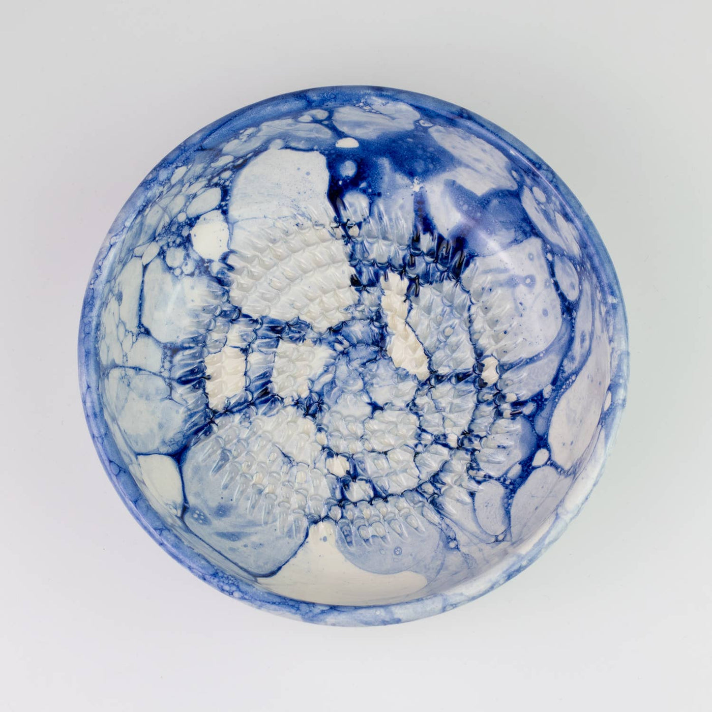 Reibeplatte aus Keramik für Knoblauch und Tomaten/Ozeanblau