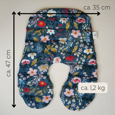 Nackenkissen Blumen Blau in Dianas Klosterlaedchen