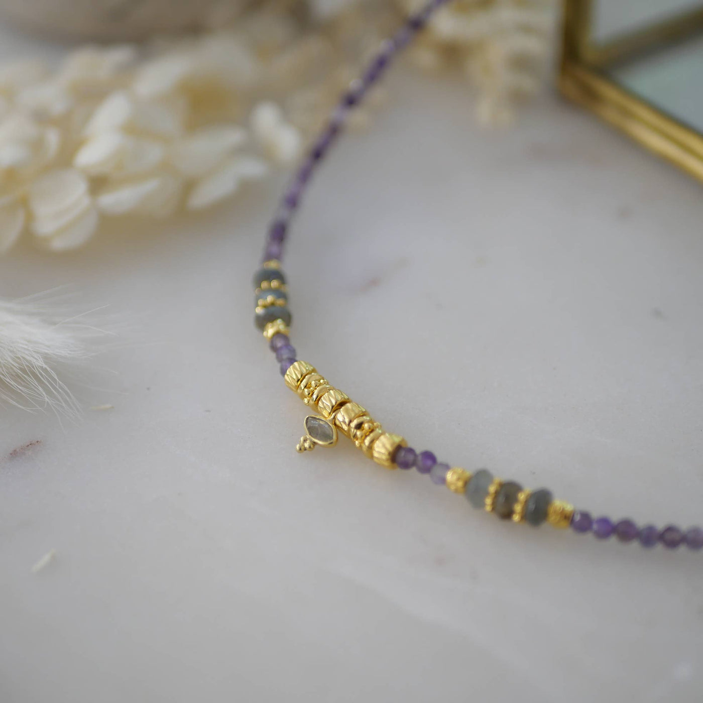GINANDGER - HALSKETTE ELAKSHI AMETHYST - Dianas Klosterlädchen