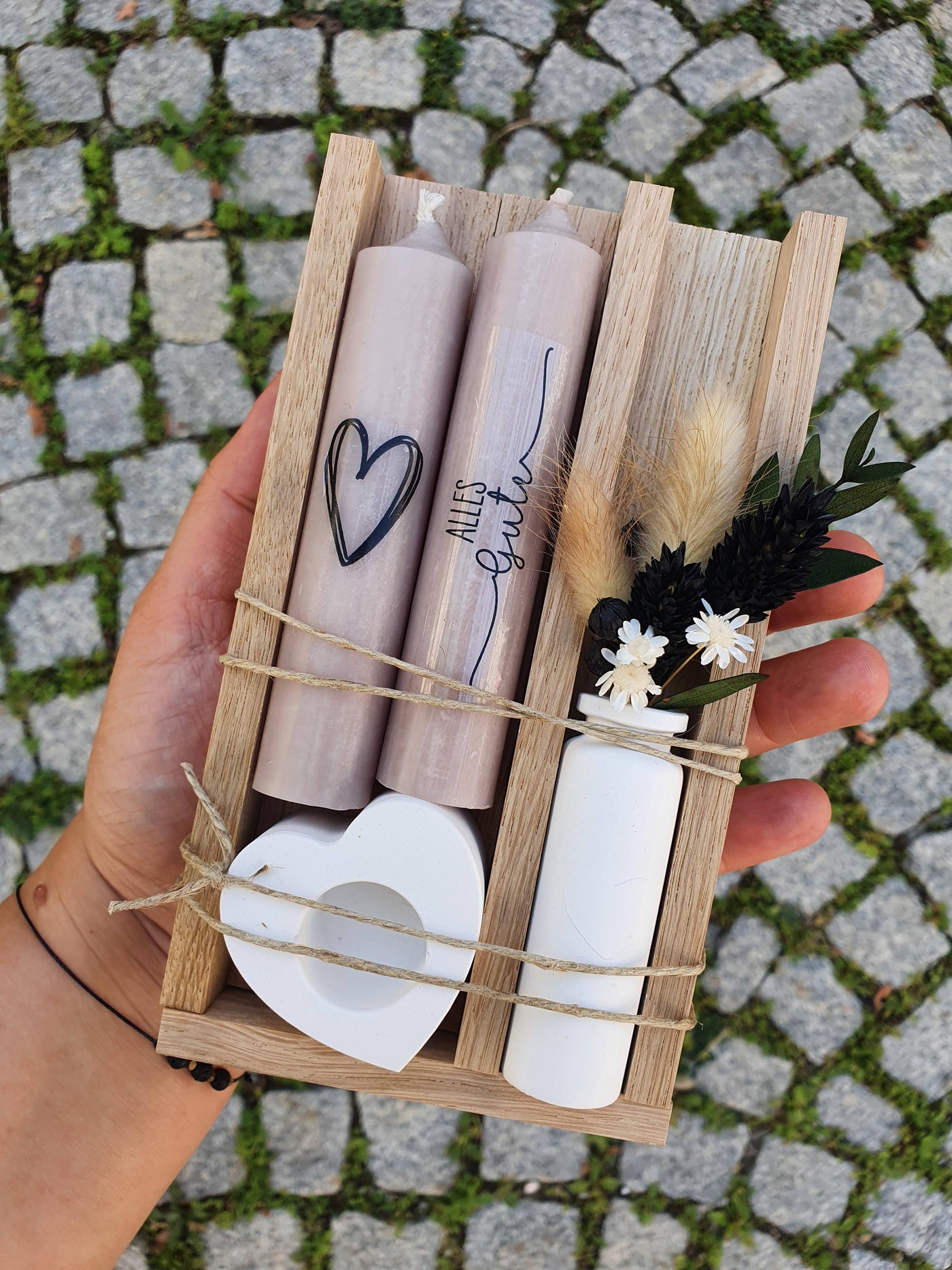 Kerzenset taupe| Geschenk | Trend | Geburtstag | - Dianas Klosterlädchen