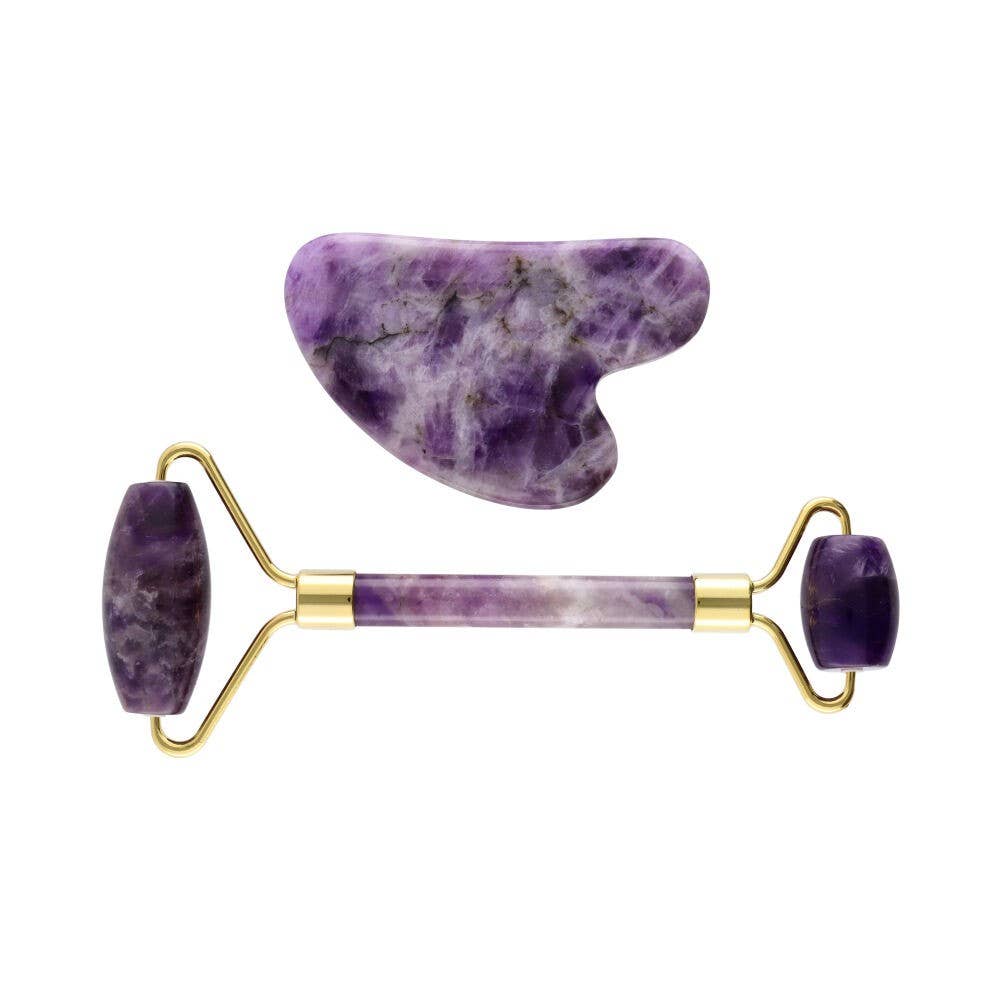 Gua Sha-Massage Set und Amethyst - Dianas Klosterlädchen