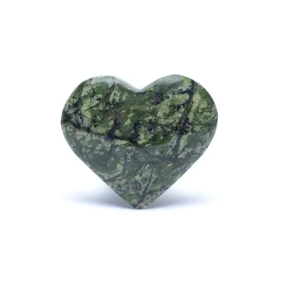 Sorgenstein Herz Grüner Serpentin ±4.5x4x1.5