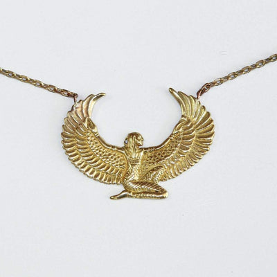 Kleine Halskette Göttin Isis | 24 Karat Gold vergoldet in Dianas Klosterlaedchen