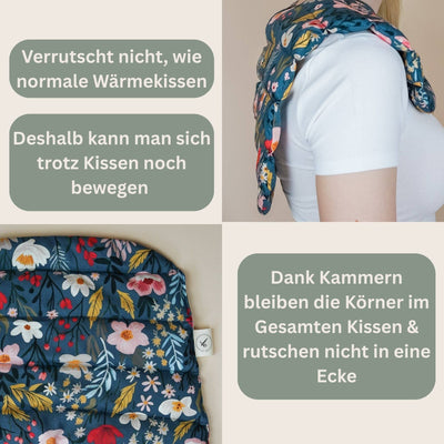 Nackenkissen Blumen Blau in Dianas Klosterlaedchen