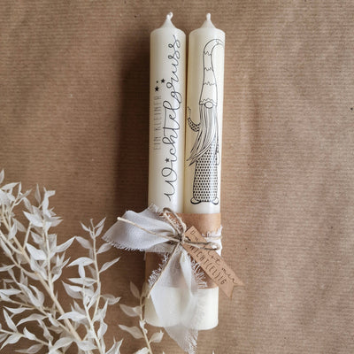 Stabkerzen Duo | ein kleiner Wichtelgruss | Mitbringsel - Dianas Klosterlädchen