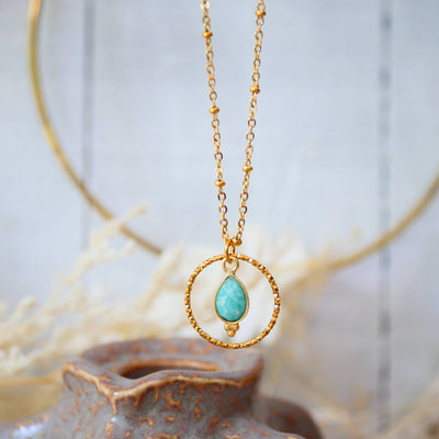 GINANDGER - CLEMENTINE HALSKETTE AMAZONIT