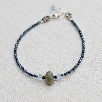 Labradorit & Topas Luna Armband