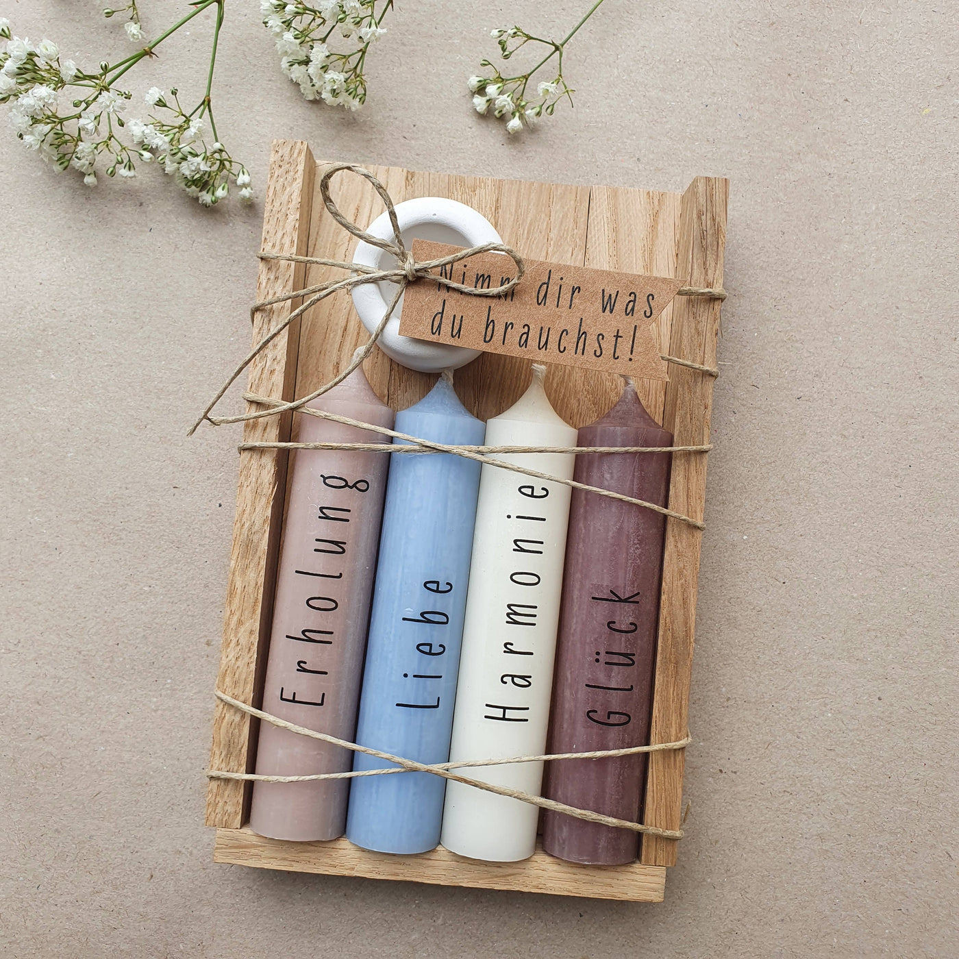 "Nimm dir was du brauchst" Kerzen-Geschenkset