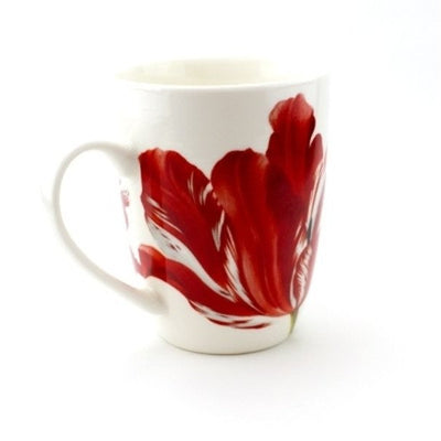 Porzellanbecher mit Tulpenmotiv hinten von Jakob Marrel, inspiriert vom Rijksmuseum.