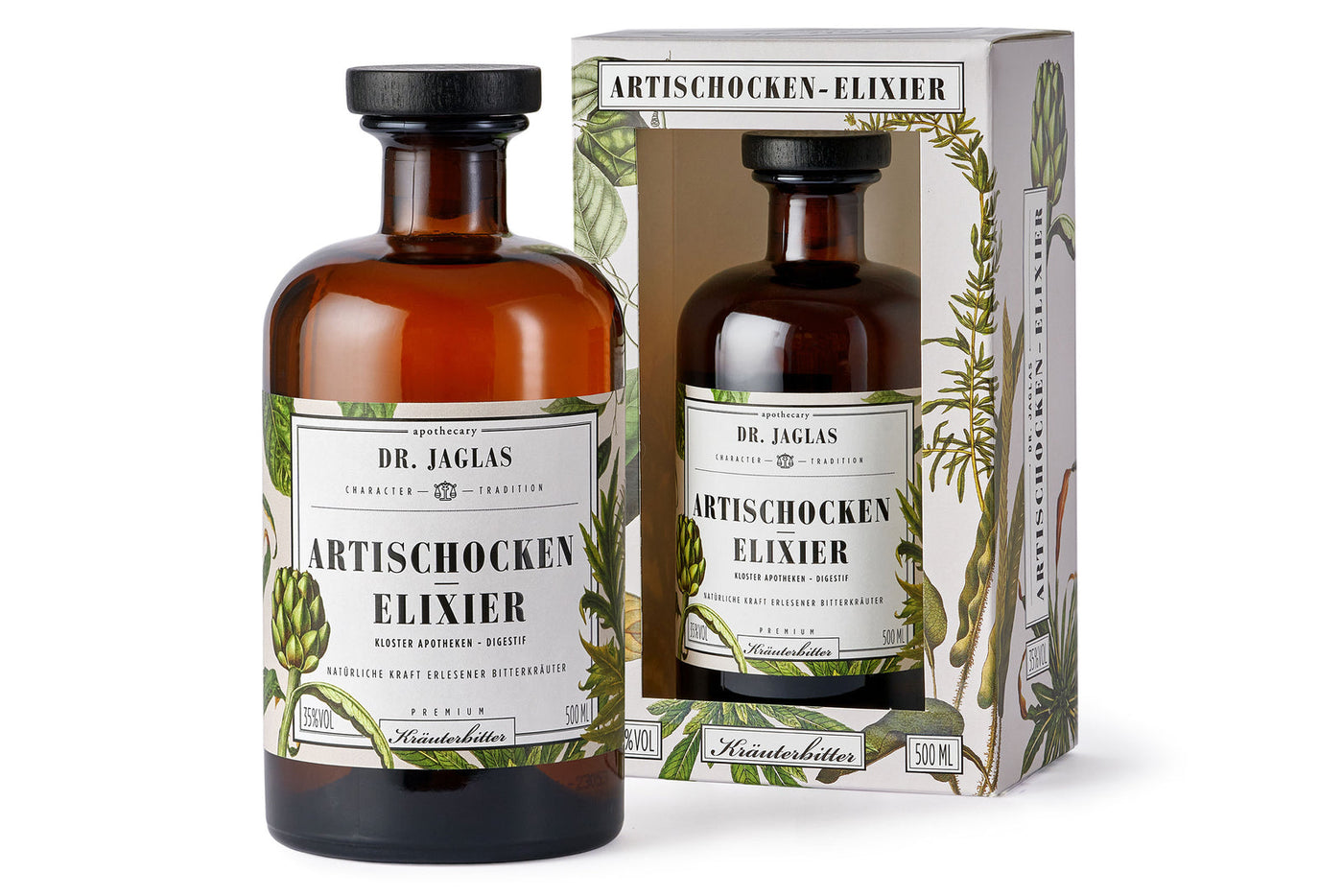Artischocken-Elixier - Premium Kräuterbitter 35% vol - 500ml