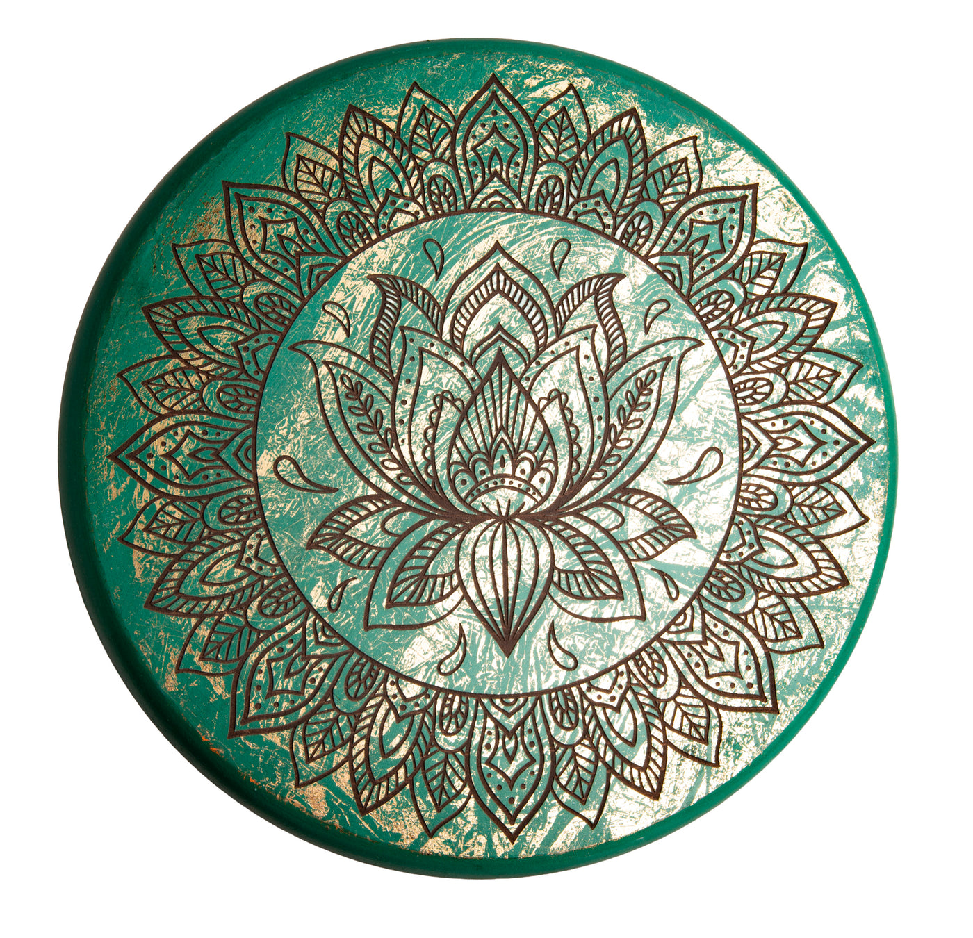 Energieplatte Lotus Türkis/Gold Energiebild - Dianas Klosterlädchen