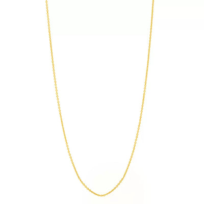 Gliederhalskette gold 80 cm | 925 Sterlingsilber vergoldet LEAF
