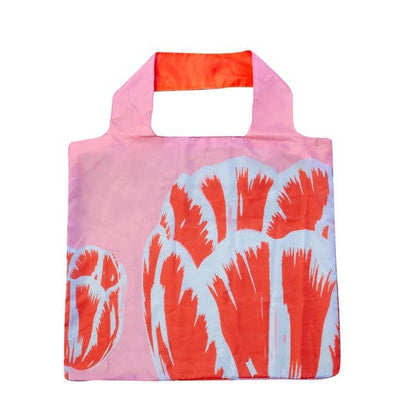 Faltbare Einkaufstasche Tulip Pop in Rosa, leicht und tragfähig, Museumsdesign