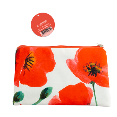 Federmäppchen mit Aquarell-Mohnblumenmotiv, handlich und vielseitig für Stifte oder Kosmetik
