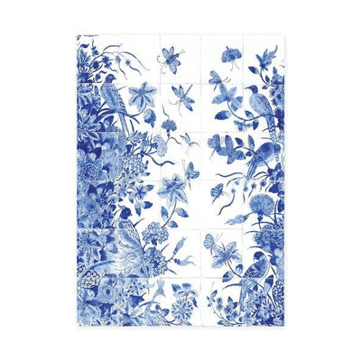 Geschirrtuch mit Delft-Blau-Vogelmotiv, inspiriert vom Rijksmuseum, aus Baumwolle, dekorativ und praktisch offen