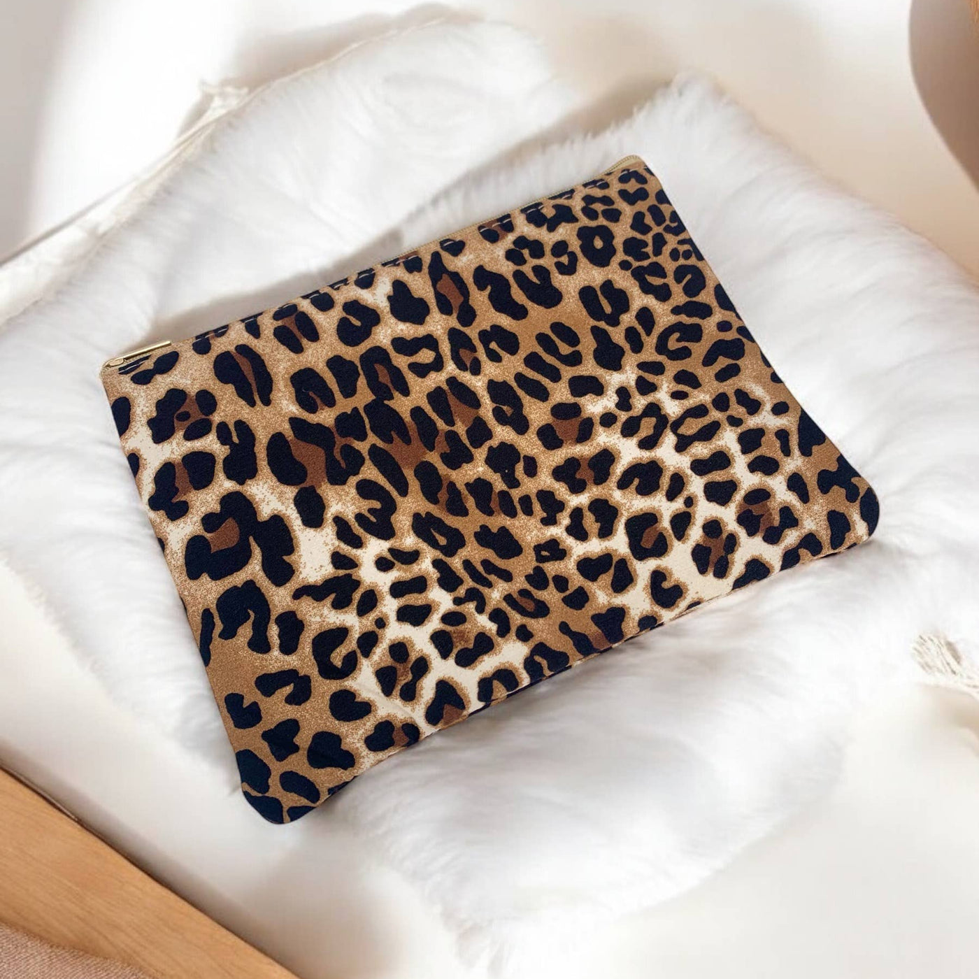 Kosmetiktasche Leoparden Muster dunkel