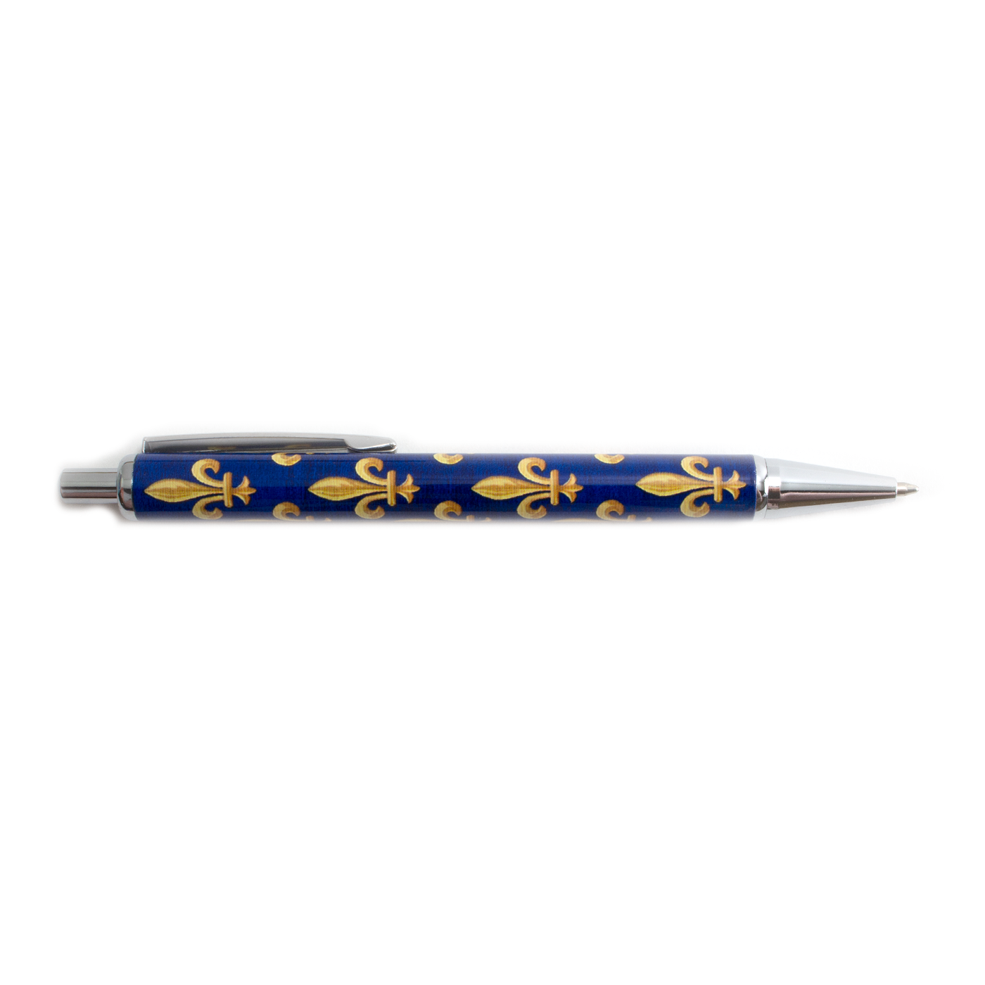 Kugelschreiber im Fleur-de-Lys-Design mit blauer Mine,