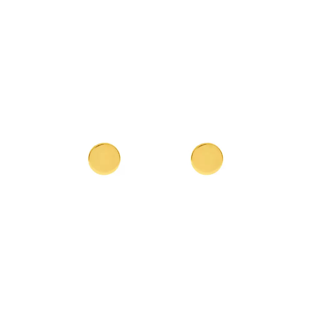 Ohrstecker MINI, Rund, 18 K Gelbgold vergoldet | Leaf