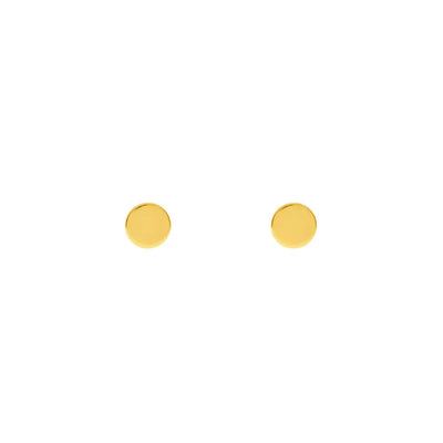 Ohrstecker MINI, Rund, 18 K Gelbgold vergoldet | Leaf