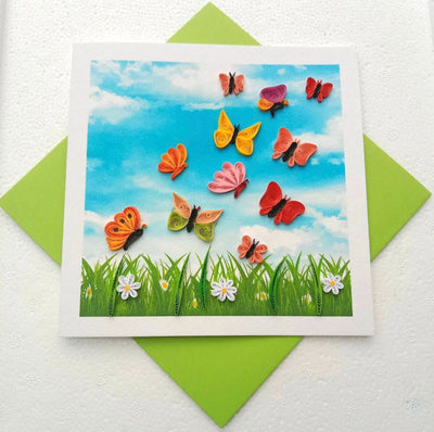 Schmetterlinge Filigrana Klappkarte Origamo