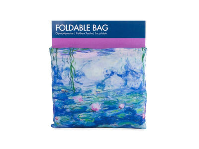 Faltbarer Shopper mit Seerosenmotiv von Claude Monet, robust und tragfähig, gefaltet