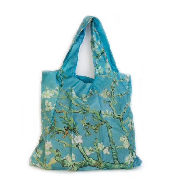 Faltbarer Shopper mit Mandelblütenmotiv von Vincent van Gogh, leicht und stabil