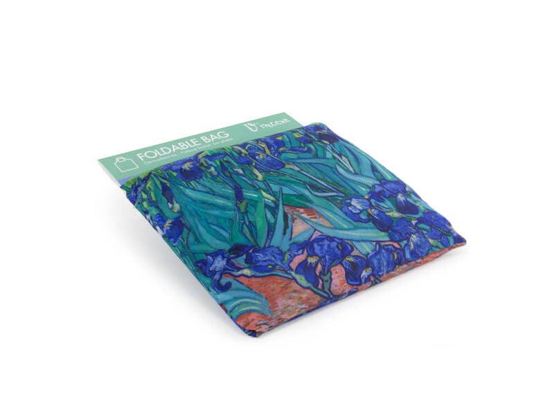 Faltbarer Shopper mit Irismotiv von Vincent van Gogh, praktisch und langlebig, gefaltet