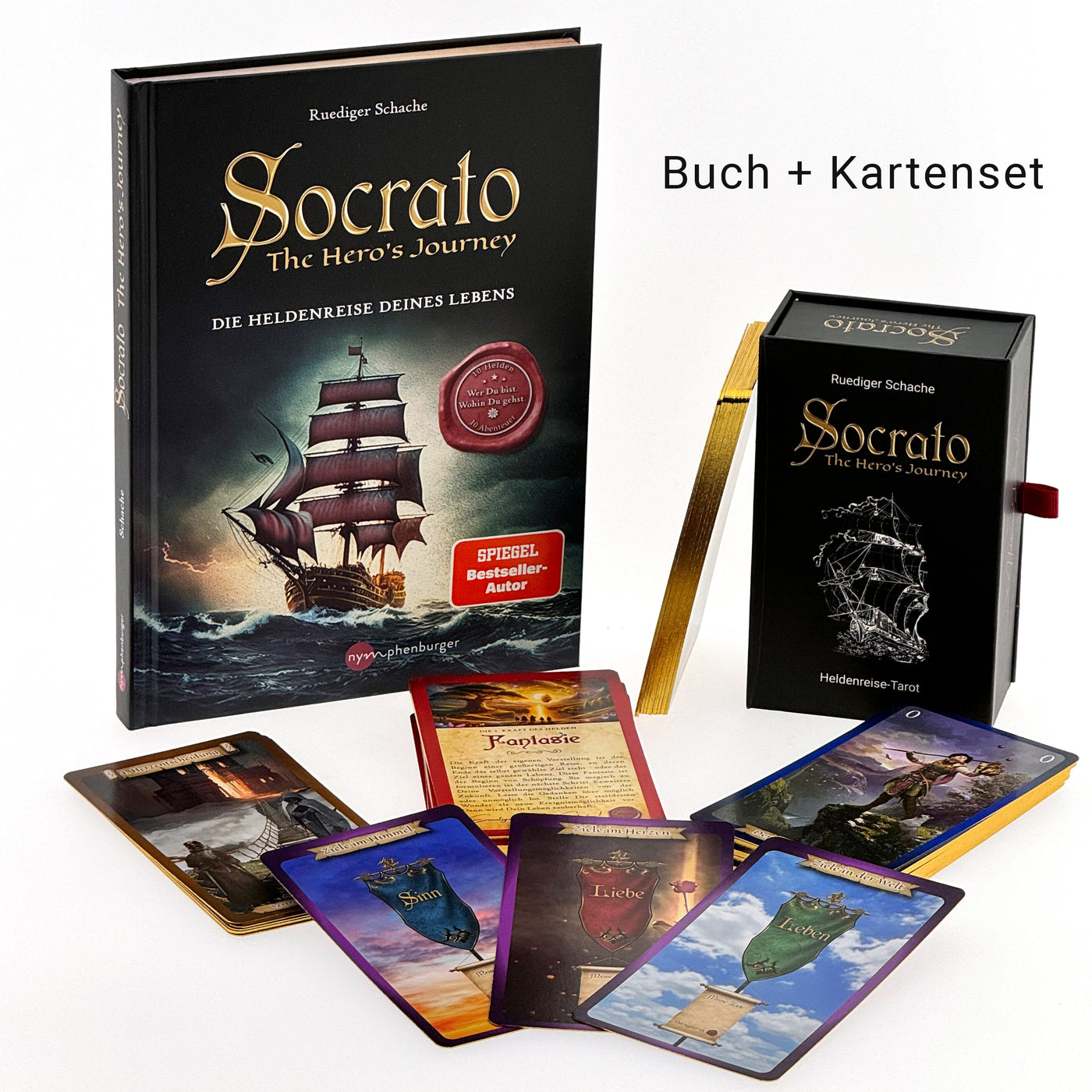 Socrato Kartenset mit Anleitung und Buch zur Heldenreise – spirituelles Coachingtool
