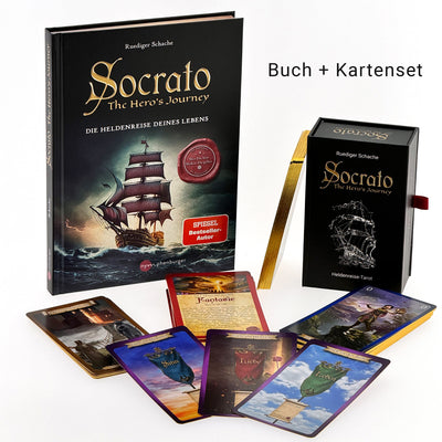 Socrato Kartenset mit Anleitung und Buch zur Heldenreise – spirituelles Coachingtool