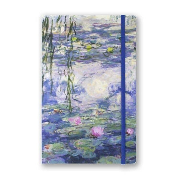 Softcover-Notizbuch A5 mit Seerosenmotiv von Claude Monet, robustes Softcover