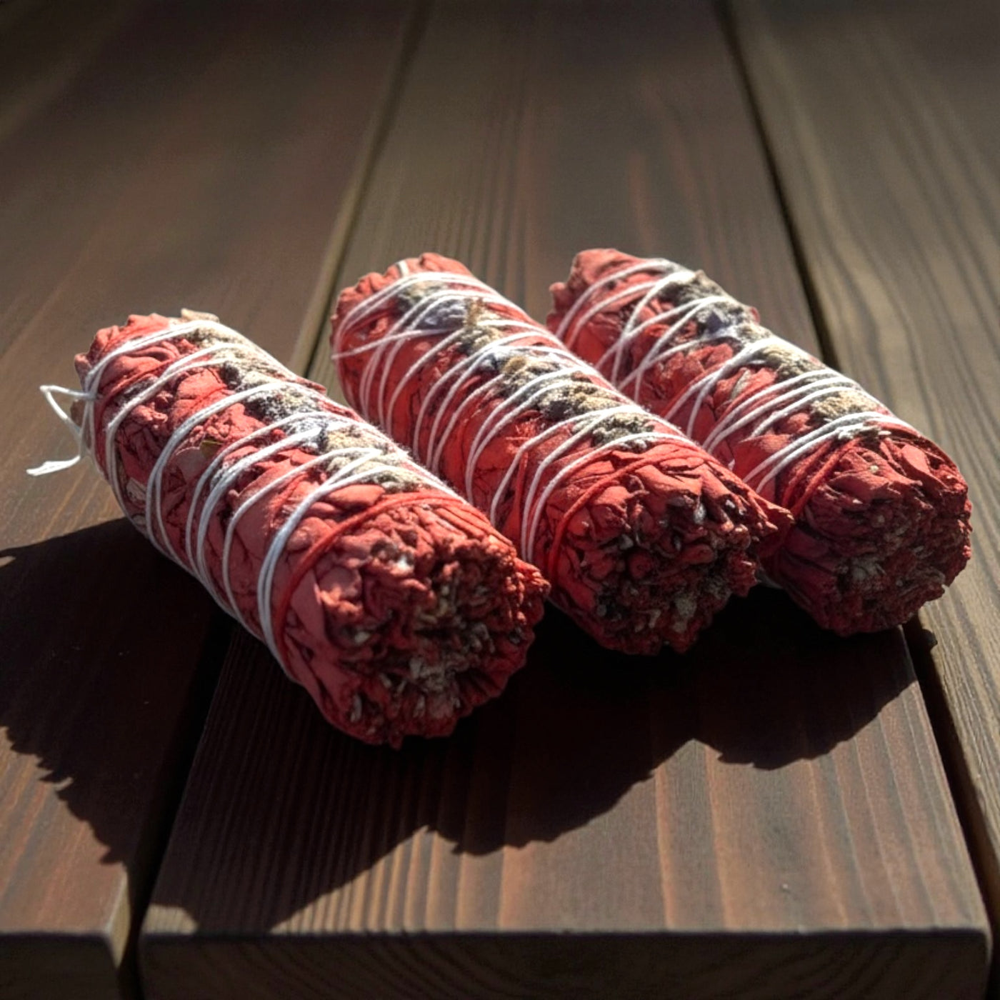 Drei weiße Salbei Bündel Dragon Blood mit Lavendel