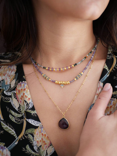 GINANDGER - HALSKETTE ELAKSHI AMETHYST - Dianas Klosterlädchen