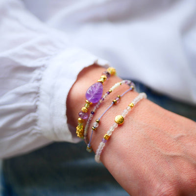 GINANDGER - SUPARNA-PERIDOT- UND AMETHYST-ARMBAND in Dianas Klosterlaedchen