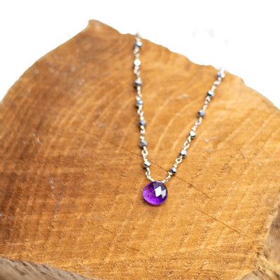 Amethyst Wasserfall Halskette | silber - Dianas Klosterlädchen