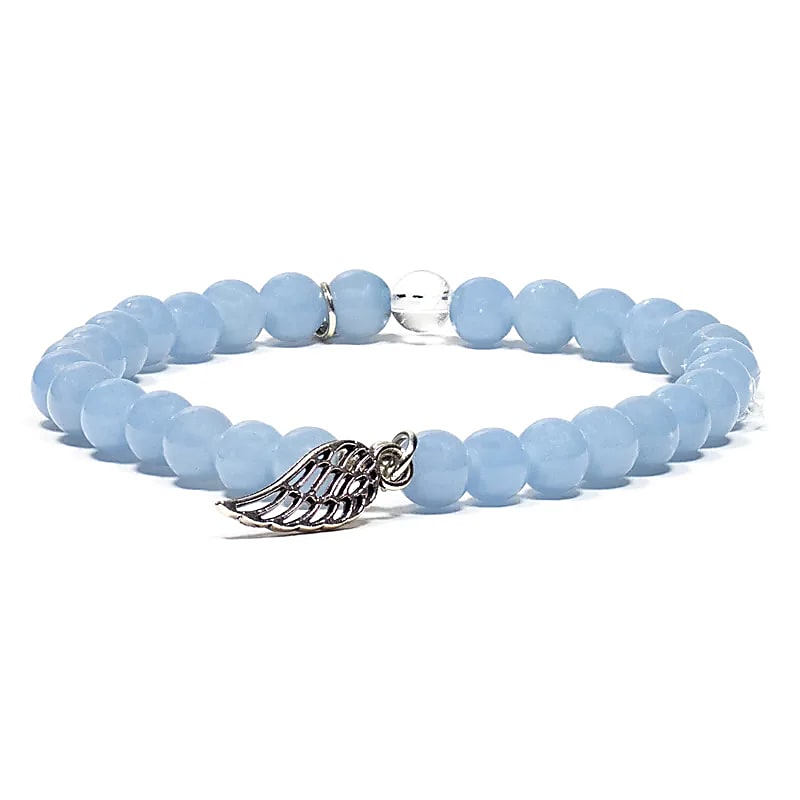 Angelit Armband mit Engelsflügel elastisch - Dianas Klosterlädchen